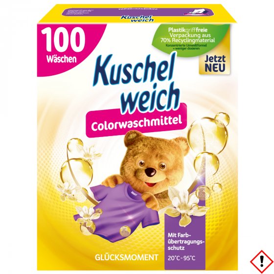 Kuschelweich Colorwaschmittel Pulver Glücksmomente 100WL 5500g 