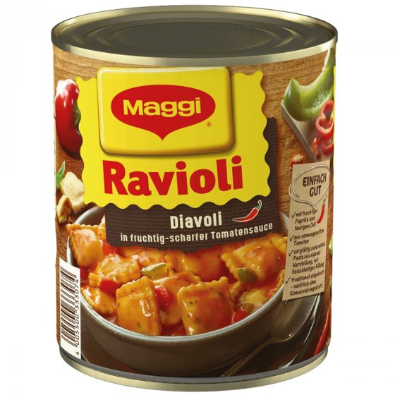 Maggi Ravioli Diavoli in fruchtig scharfer Tomatensauce 800g 