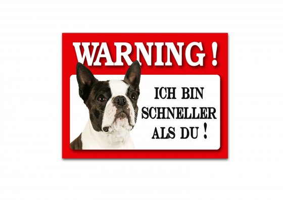 Blechschild Wachhund Französische Bulldogge