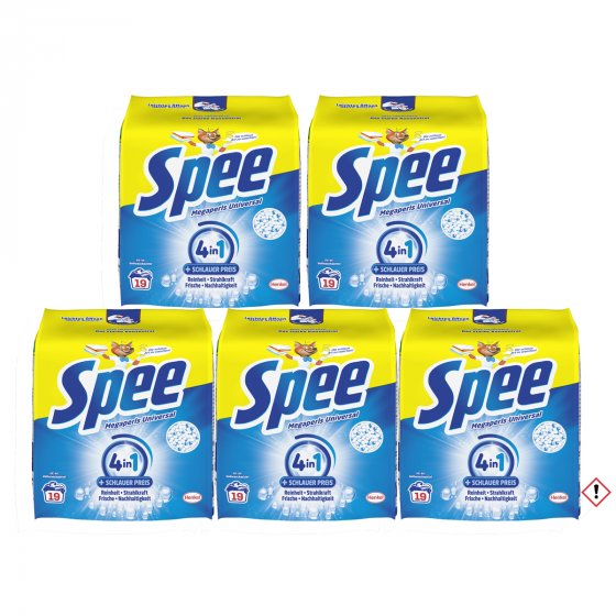 Spee Megaperls Waschmittel Parfümtechnologie 19 WL 4in1 1140g 5er Pack 