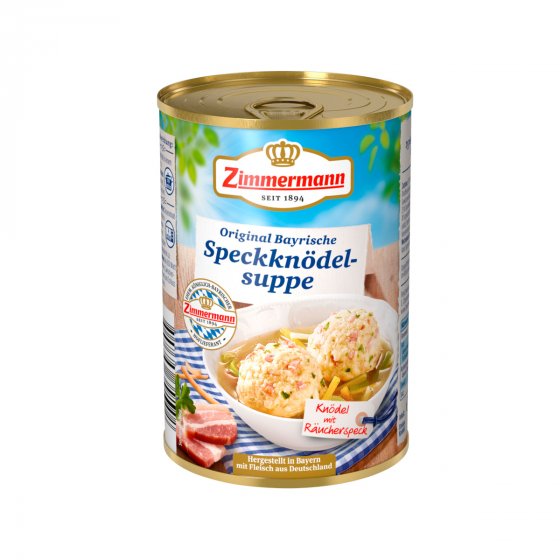 Zimmermann Speckknödel Suppe Tafelfertige Fleischbrühe 400ml 