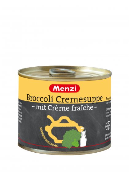 Menzi Broccoli Creme Suppe mit Creme fraiche Gemüsesuppe 200ml 