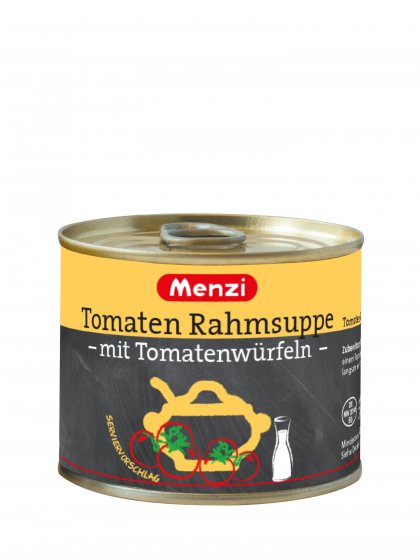 Menzi Tomaten Rahmsuppe mit Tomatenwürfeln cremig mit Sahne 200ml 