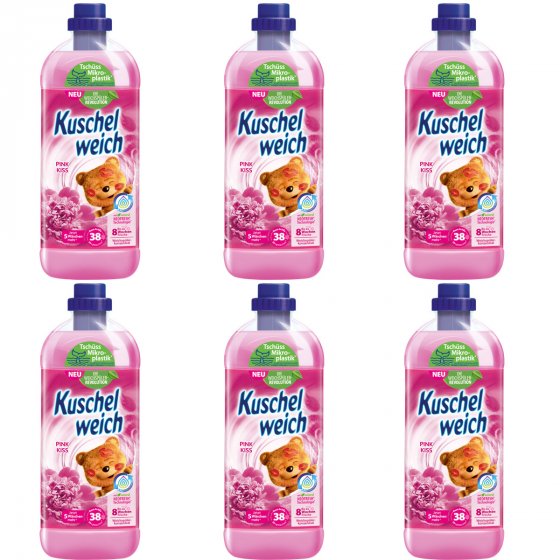 Kuschelweich Weichspüler Pink Kiss ergibt 38 Waschladungen 1L 6er Pack 