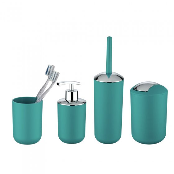 Bad-Accessoire Set Mod. Brasil Petrol, 4-teilig , Spezialkunststoff, bruchsicher 