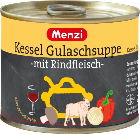 Menzi Kesselgulaschsuppe mit Rindfleisch ungarisch 200ml 5er Pack 