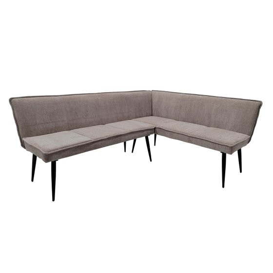 Eckbank 195 x 154 cm Mesilla Braun kurzer Schenkel rechts 