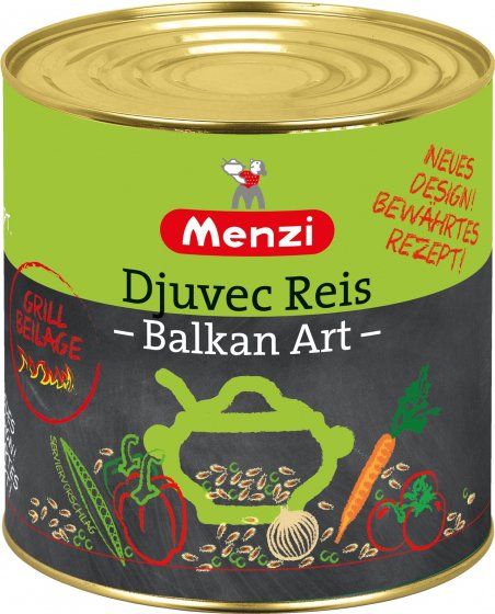 Menzi Djuvec Reis nach Balkan Art mit 21 Prozent Gemüse 2500g 
