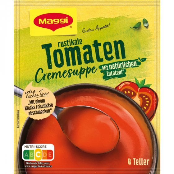 Maggi Guten Appetit Tomaten Cremesuppe mit natürlichen Zutaten 84g 