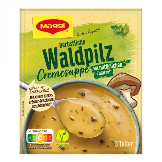 Maggi Guten Appetit Waldpilz Cremesuppe mit natürliche Zutaten 50g 