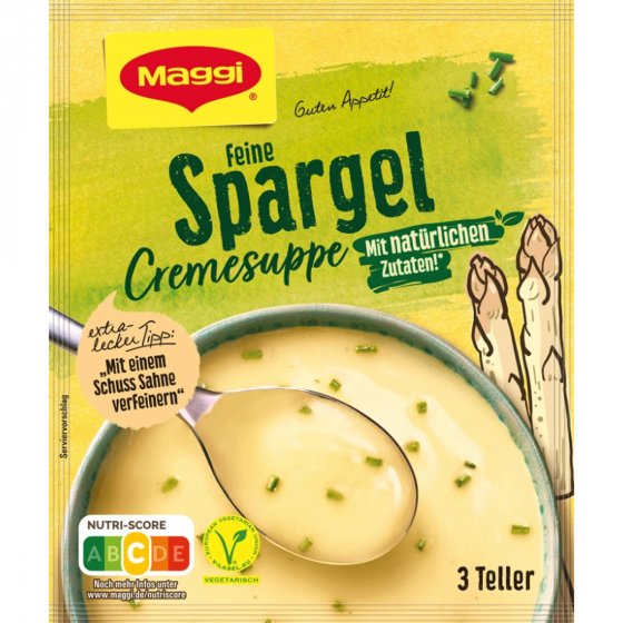 Maggi Guten Appetit Spargel Cremesuppe mit natürlichen Zutaten 60g 