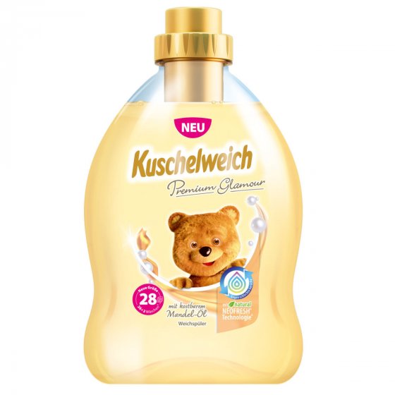 Kuschelweich Premium Weichspüler Glamour mit Mandel Öl 28 WL 750ml 