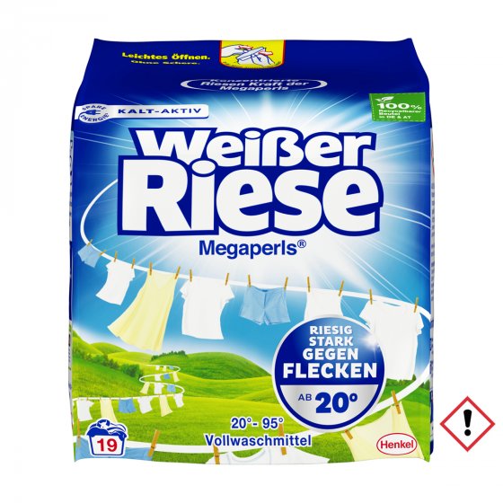 Weißer Riese Megaperls Vollwaschmittel gegen Flecken 19WL 1140g 