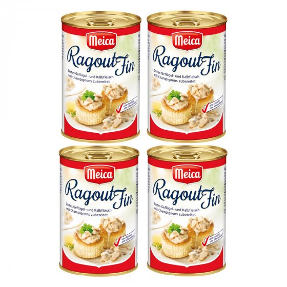 Meica Ragout Fin zartes Geflügel und Kalbfleisch 400g 4er Pack 