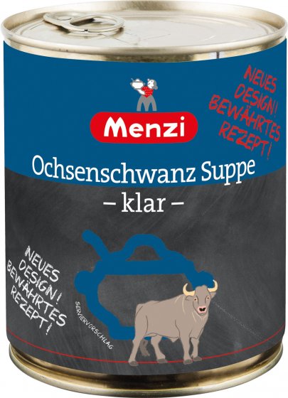 Menzi Ochsenschwanz Suppe klar mit Sherry und Kräutern 800ml 