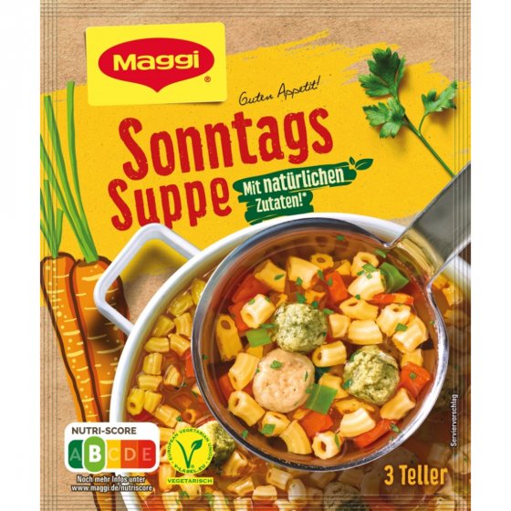 Maggi Guten Appetit Sonntagssuppe mit natürlichen Zutaten 57g 
