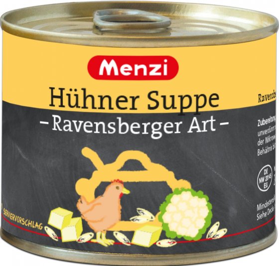 Menzi Hühner Suppe Ravensberger Art mit Blumenkohl 200ml 5er Pack 