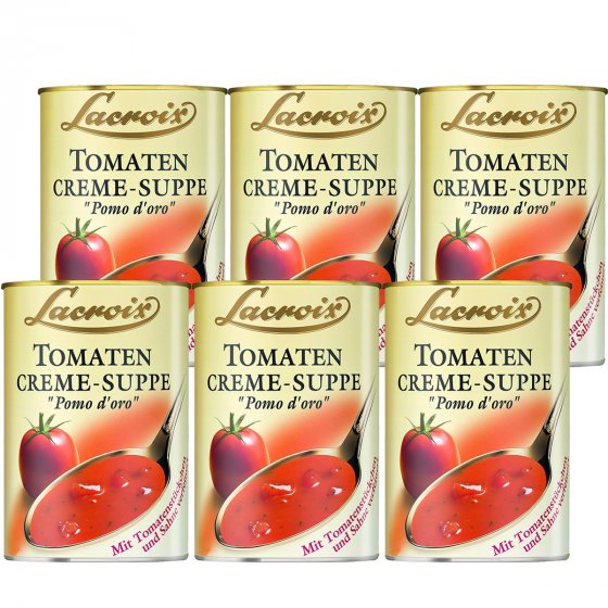 Lacroix Tomaten Cremesuppe fruchtig tomatig tafelfertig 400ml 6er Pack 