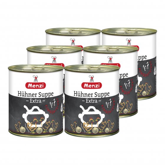 Menzi Hühner Suppe Delikatesse Extra konzentriert 800ml 6er Pack 