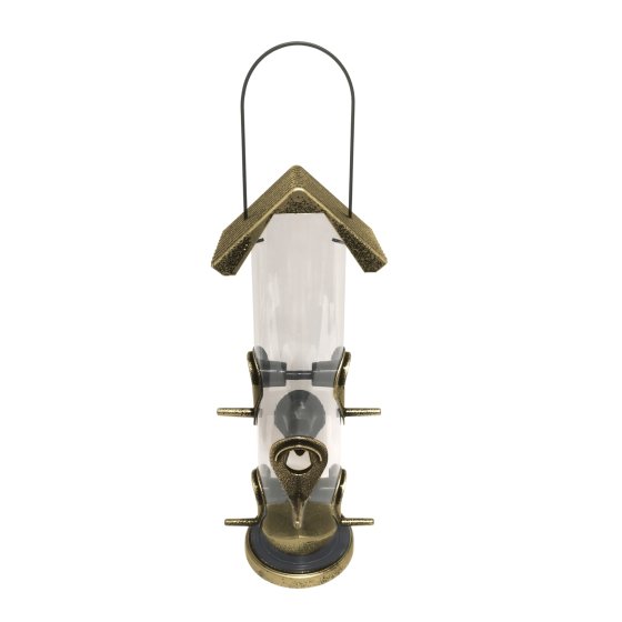 Vogelfutterspender Nessa Röhre Metallic Gold 