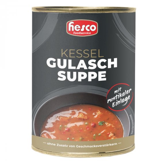 Hesco Kessel Gulaschsuppe deftig mit rustikaler Einlage 850ml 