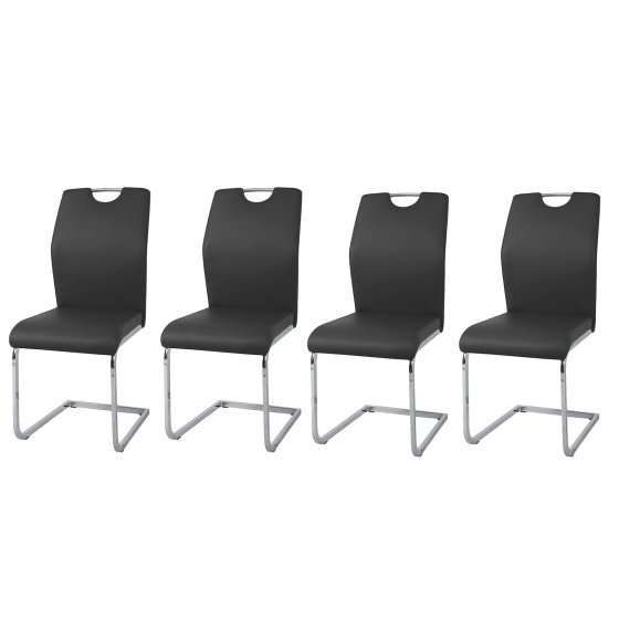Schwingstuhl 4er-Set Nelly Schwarz 
