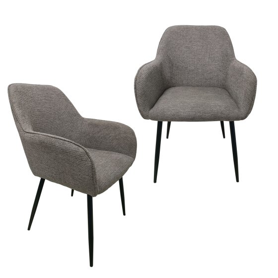 Stuhl Albany Waffle Hellbraun 2er-Set 