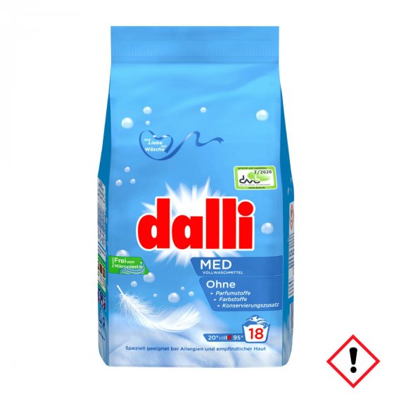 Dalli Med Waschmittelpulver, 1er Pack (1 x 1,215 kg) 