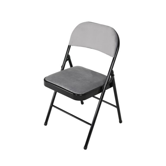 Klappstuhl Wedigo Velvet Grau 