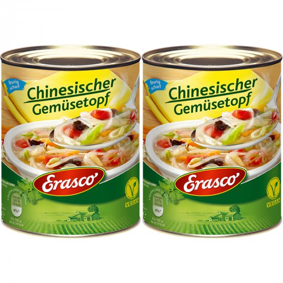 Erasco Chinesischer Gemüsetopf mit viel leckerem Gemüse 800g 2er Pack 