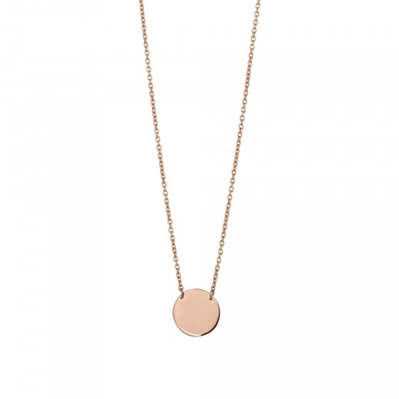 Halskette 925 Sterling Silber rosévergoldet Plättchen Boho 