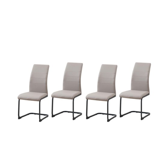 Schwingstuhl 4er Set PU cappuccino SallyP 