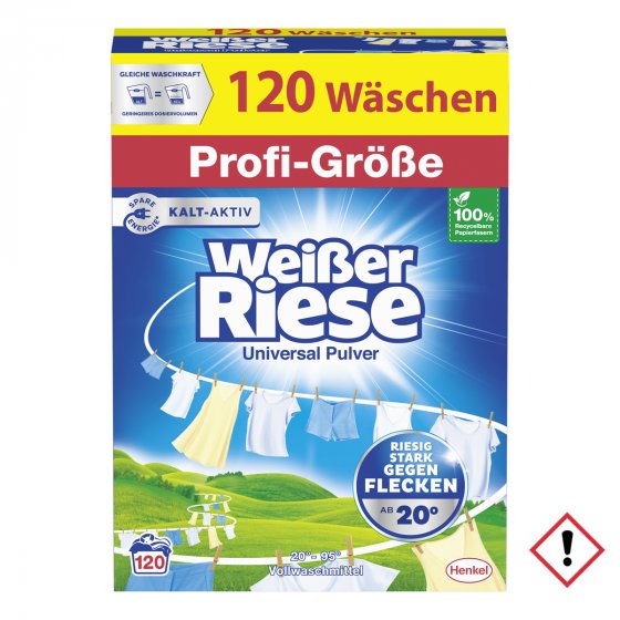 Weißer Riese Universal Pulver Profi Wäsche 120WL 6000g 