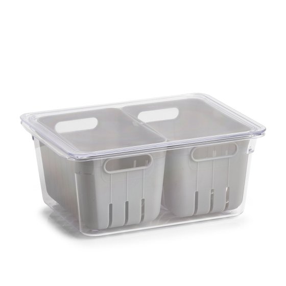 Kühlschrank-Box Grau Kunststoff 