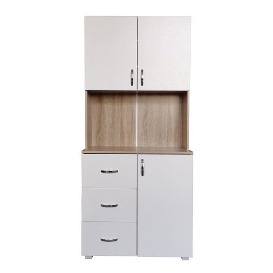 Küchenschrank Weiß/Sonoma Blanca 