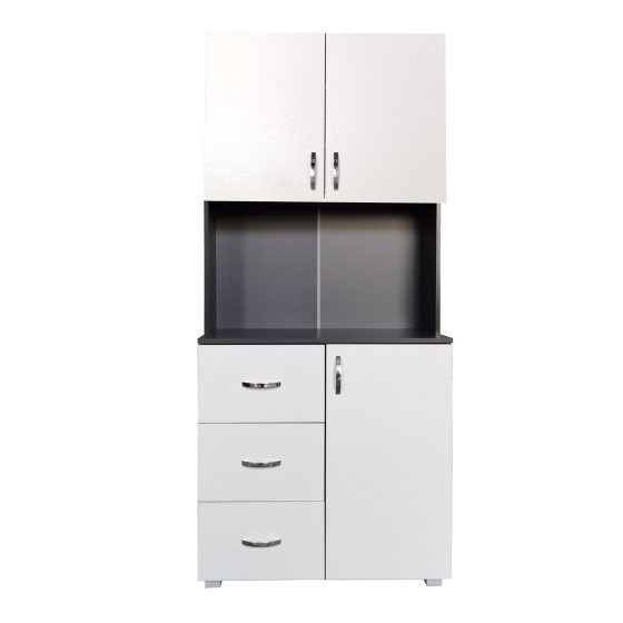Küchenschrank Weiß/Grau Blanca 