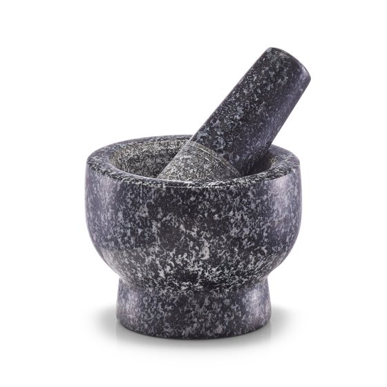 Mörser und Stößel Granit Anthrazit Ø 9 cm 