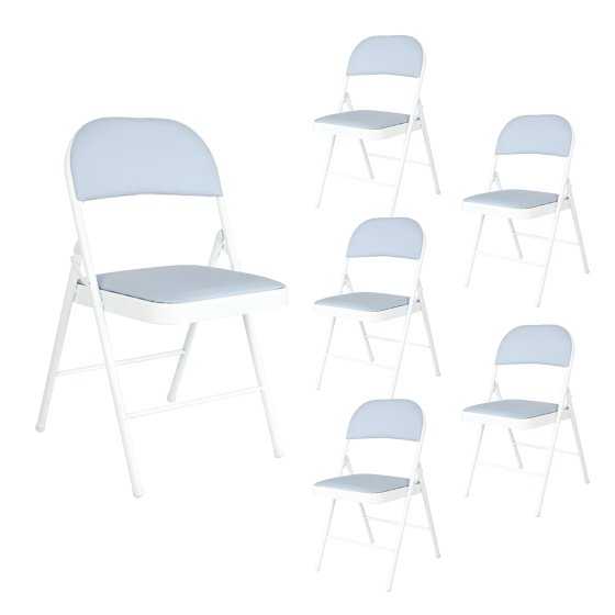 Klappstühle 6er Set Wedigo Grau 