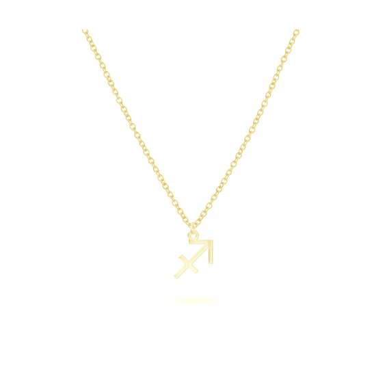 Anhänger mit Kette 925-Sterling Silber vergoldet Glänzend 42cm  Schütze 