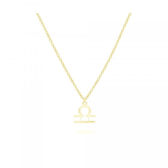 Anhänger mit Kette 925-Sterling Silber vergoldet Glänzend 42cm Waage 