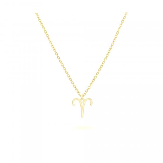 Anhänger mit Kette 925-Sterling Silber vergoldet Glänzend 42cm  Widder 