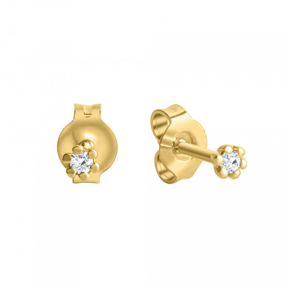 Ohrringe Gold 585 mit 2 echten Brillanten zus. 0,05ct. 