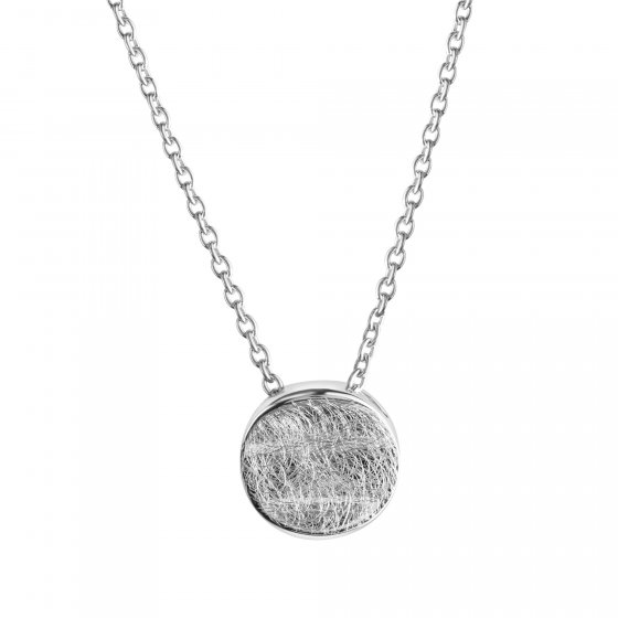 Halskette Silber 925 rhodiniert 42+3cm lang mit eismatter Oberfläche 