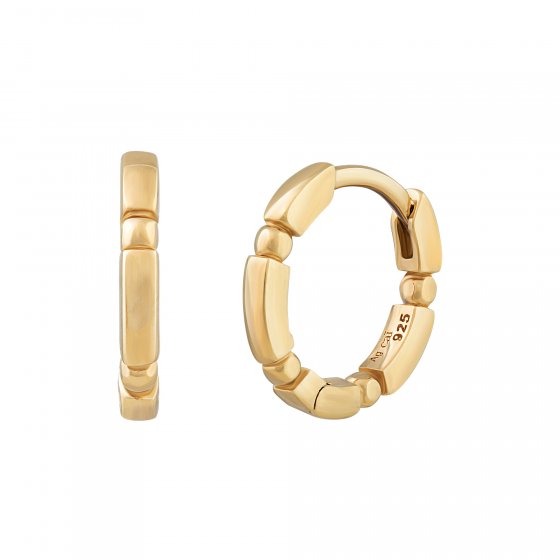 Creole 925 Sterling Silber gelb vergoldet filigran 