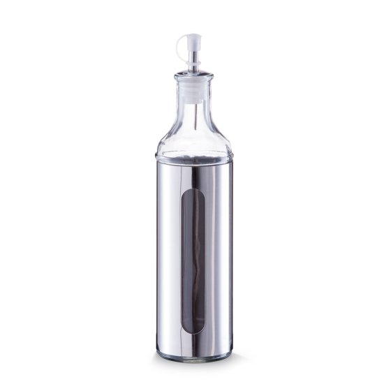 Essig-/Ölflasche, 500 ml Glas, Edelstahl 