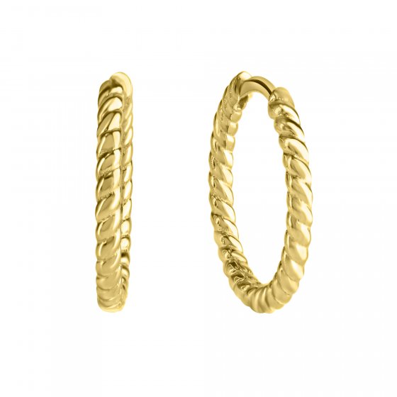 Ohrringe Silber 925 vergoldet twisted 16mm Durchmesser 