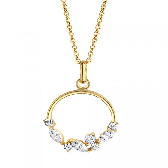 Halskette 375 Gelbgold mit Zirkonia 