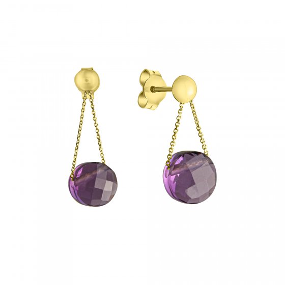 Ohrring 375/- Gelbgold Amethyst 