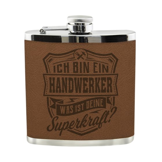 Echter Kerl Flachmann Handwerker 