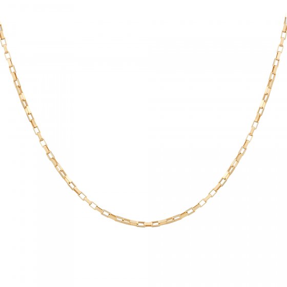 Collier 925 Silber vergoldet edgy Gliederkette 